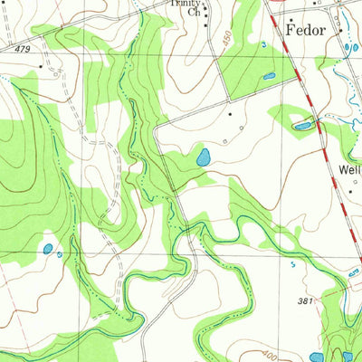 United States Geological Survey Fedor, TX (1982, 24000-Scale) digital map