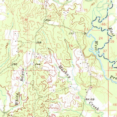 United States Geological Survey Felixville, LA-MS (1958, 62500-Scale) digital map