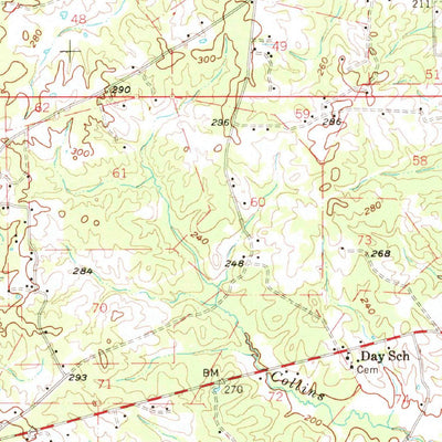 United States Geological Survey Felixville, LA-MS (1958, 62500-Scale) digital map
