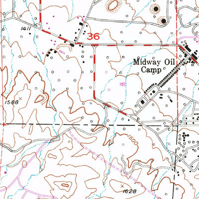 United States Geological Survey Fellows, CA (1950, 24000-Scale) digital map