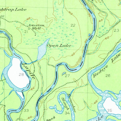 United States Geological Survey Felsenthal, AR-LA (1934, 62500-Scale) digital map