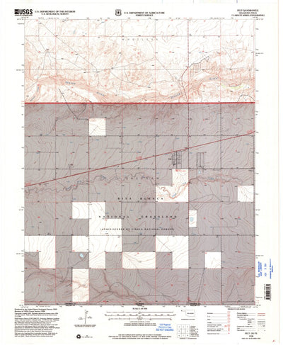 United States Geological Survey Felt, OK-TX (1998, 24000-Scale) digital map