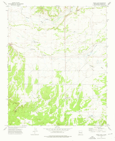 Fence Lake, NM (1972, 24000-Scale) Map by United States Geological ...