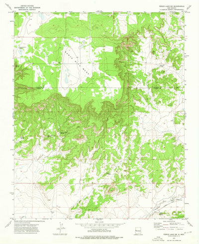 United States Geological Survey Fence Lake SW, NM (1972, 24000-Scale) digital map