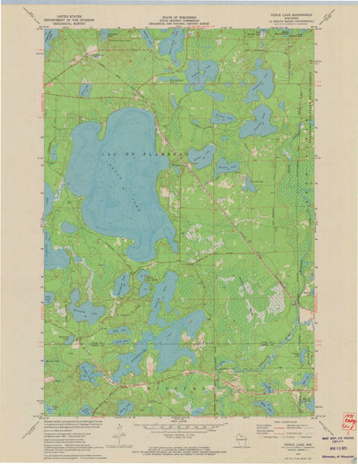 United States Geological Survey Fence Lake, WI (1971, 24000-Scale) digital map