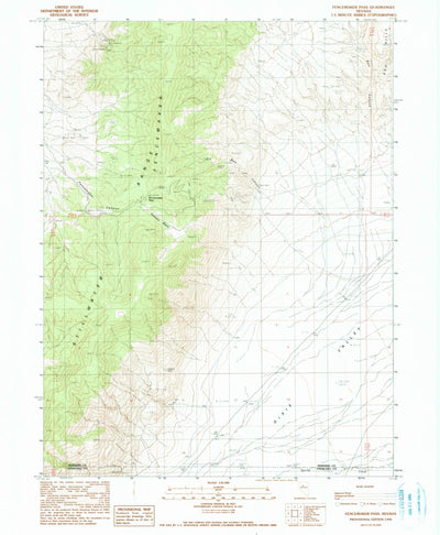United States Geological Survey Fencemaker Pass, NV (1990, 24000-Scale) digital map