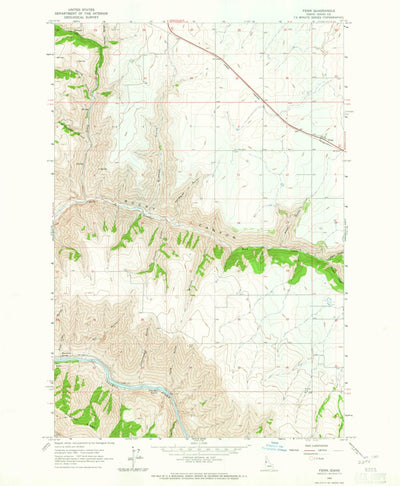 United States Geological Survey Fenn, ID (1963, 24000-Scale) digital map