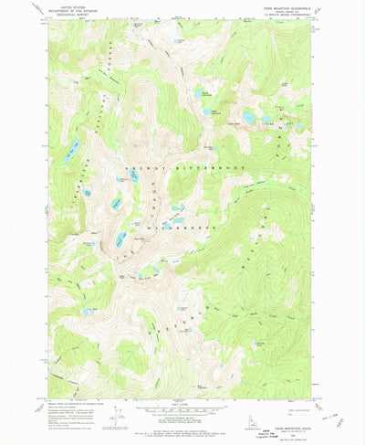 United States Geological Survey Fenn Mountain, ID (1966, 24000-Scale) digital map