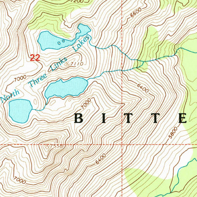 United States Geological Survey Fenn Mountain, ID (1995, 24000-Scale) digital map