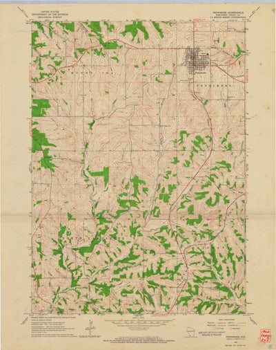 United States Geological Survey Fennimore, WI (1962, 24000-Scale) digital map
