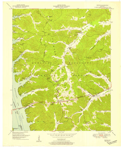 United States Geological Survey Fenton, KY (1950, 24000-Scale) digital map