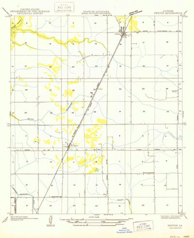 United States Geological Survey Fenton, LA (1950, 31680-Scale) digital map