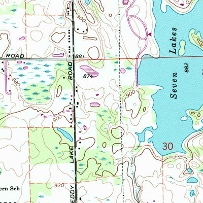 United States Geological Survey Fenton, MI (1969, 24000-Scale) digital map