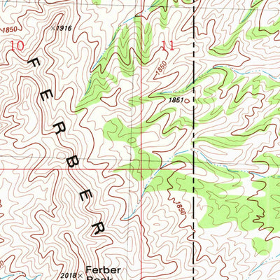 United States Geological Survey Ferber Peak, NV-UT (1982, 24000-Scale) digital map