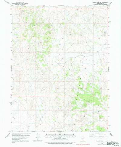 United States Geological Survey Ferber Peak NW, NV (1982, 24000-Scale) digital map