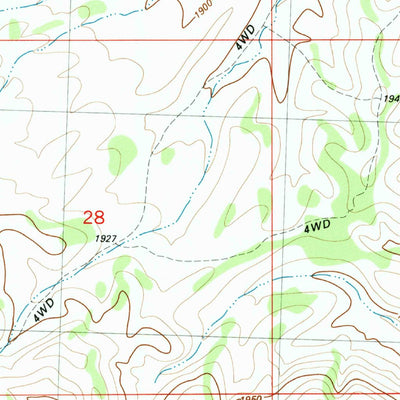 United States Geological Survey Ferber Peak NW, NV (1982, 24000-Scale) digital map