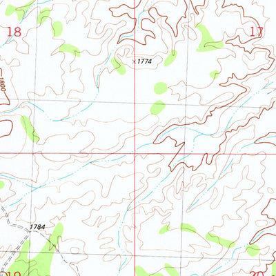 United States Geological Survey Ferber Peak SE, NV-UT (1982, 24000-Scale) digital map