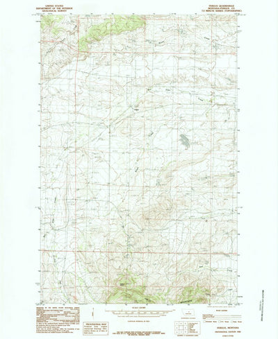 United States Geological Survey Fergus, MT (1985, 24000-Scale) digital map