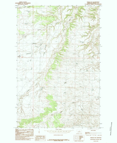 United States Geological Survey Fergus NE, MT (1985, 24000-Scale) digital map