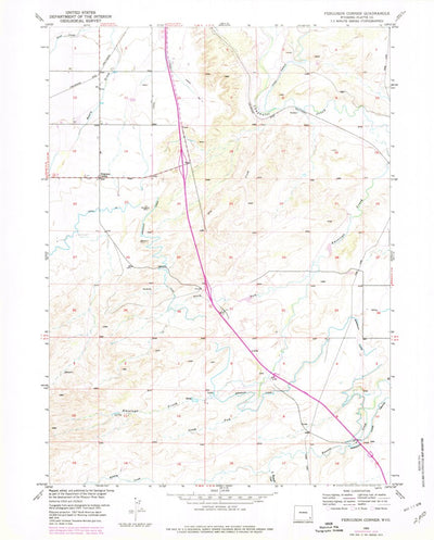 United States Geological Survey Ferguson Corner, WY (1953, 24000-Scale) digital map