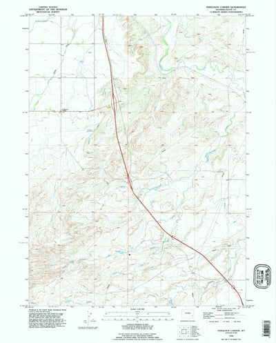 United States Geological Survey Ferguson Corner, WY (1990, 24000-Scale) digital map