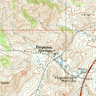 United States Geological Survey Ferguson Mountain, NV (1972, 24000-Scale) digital map