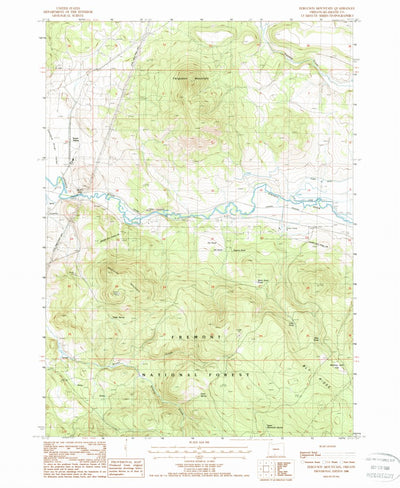 United States Geological Survey Ferguson Mountain, OR (1988, 24000-Scale) digital map