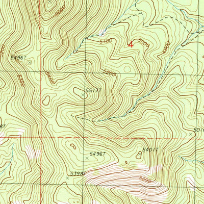 United States Geological Survey Ferguson Mountain, OR (1988, 24000-Scale) digital map