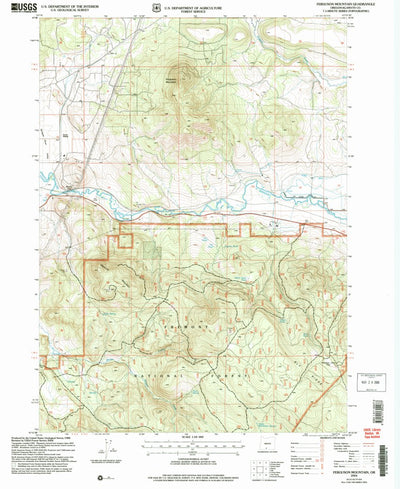 United States Geological Survey Ferguson Mountain, OR (2004, 24000-Scale) digital map