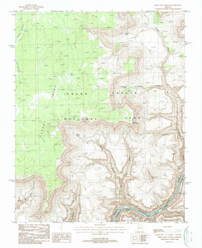 United States Geological Survey Fern Glen Canyon, AZ (1988, 24000-Scale) digital map