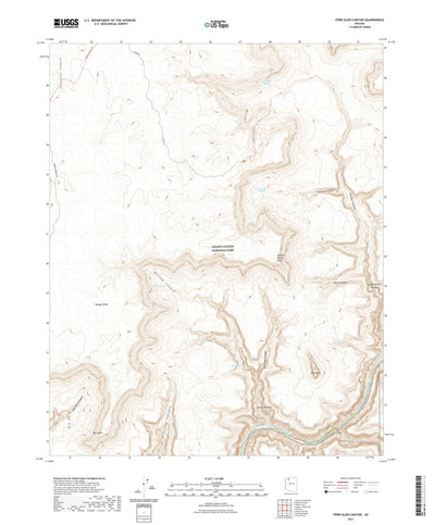 United States Geological Survey Fern Glen Canyon, AZ (2021, 24000-Scale) digital map