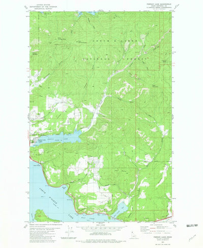 United States Geological Survey Fernan Lake, ID (1981, 24000-Scale) digital map