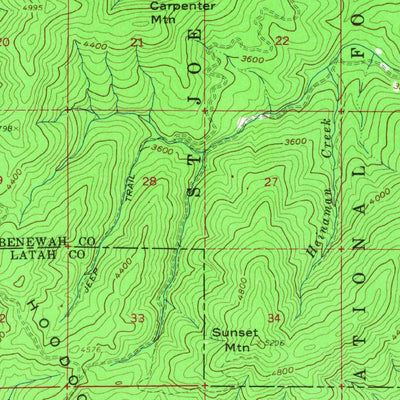 United States Geological Survey Fernwood, ID (1961, 62500-Scale) digital map
