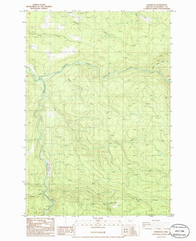United States Geological Survey Fernwood, OR (1986, 24000-Scale) digital map