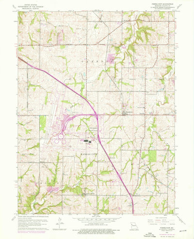 United States Geological Survey Ferrelview, MO (1961, 24000-Scale) digital map