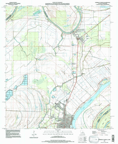 United States Geological Survey Ferriday North, LA-MS (1995, 24000-Scale) digital map