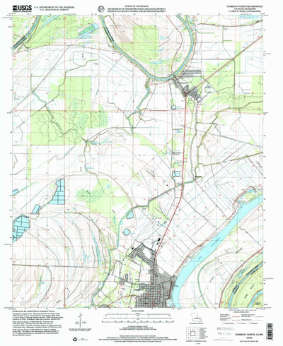 United States Geological Survey Ferriday North, LA-MS (1999, 24000-Scale) digital map