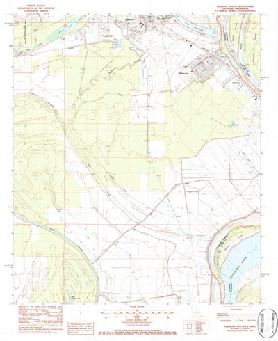 United States Geological Survey Ferriday South, LA-MS (1983, 24000-Scale) digital map