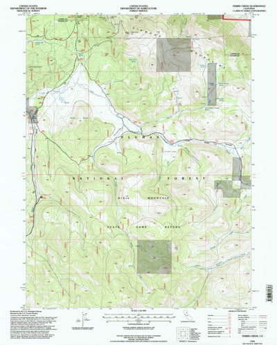 United States Geological Survey Ferris Creek, CA (1994, 24000-Scale) digital map