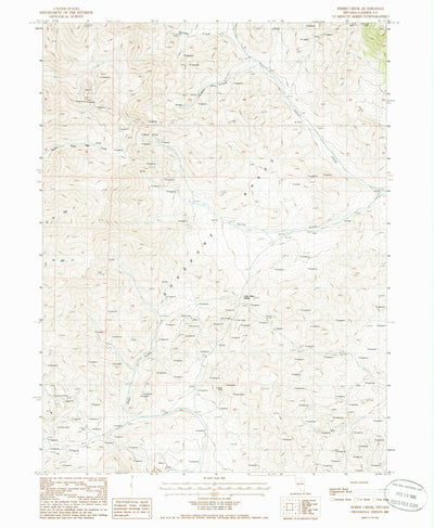 United States Geological Survey Ferris Creek, NV (1985, 24000-Scale) digital map