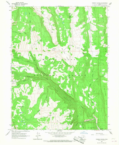 United States Geological Survey Ferron Canyon, UT (1966, 24000-Scale) digital map