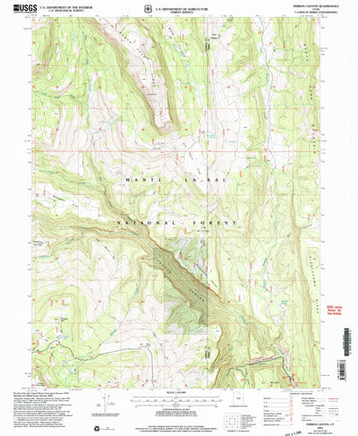 United States Geological Survey Ferron Canyon, UT (2001, 24000-Scale) digital map