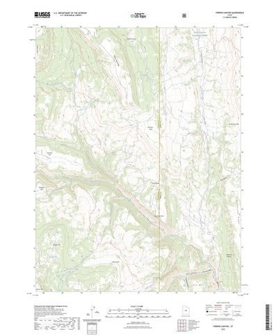 United States Geological Survey Ferron Canyon, UT (2023, 24000-Scale) digital map