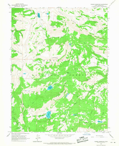 United States Geological Survey Ferron Reservoir, UT (1966, 24000-Scale) digital map