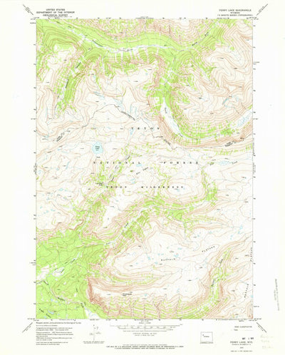 United States Geological Survey Ferry Lake, WY (1970, 24000-Scale) digital map