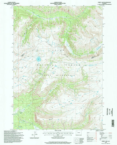 United States Geological Survey Ferry Lake, WY (1996, 24000-Scale) digital map