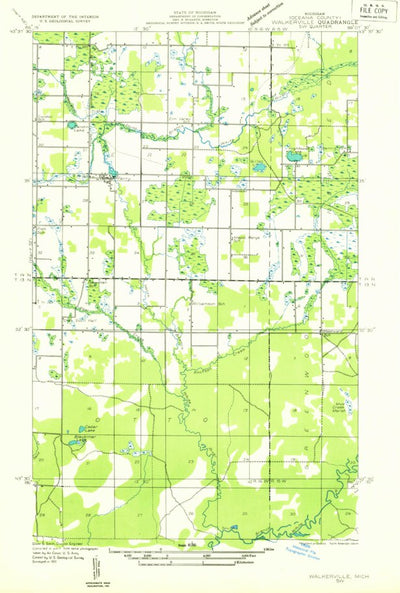 United States Geological Survey Ferry, MI (1931, 31680-Scale) digital map