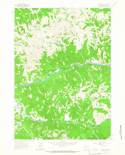 United States Geological Survey Ferry Peak, WY (1963, 24000-Scale) digital map