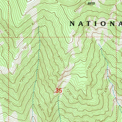 United States Geological Survey Ferry Peak, WY (1996, 24000-Scale) digital map
