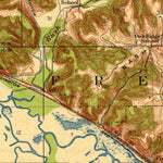 United States Geological Survey Ferryville, WI-IA (1932, 62500-Scale) digital map